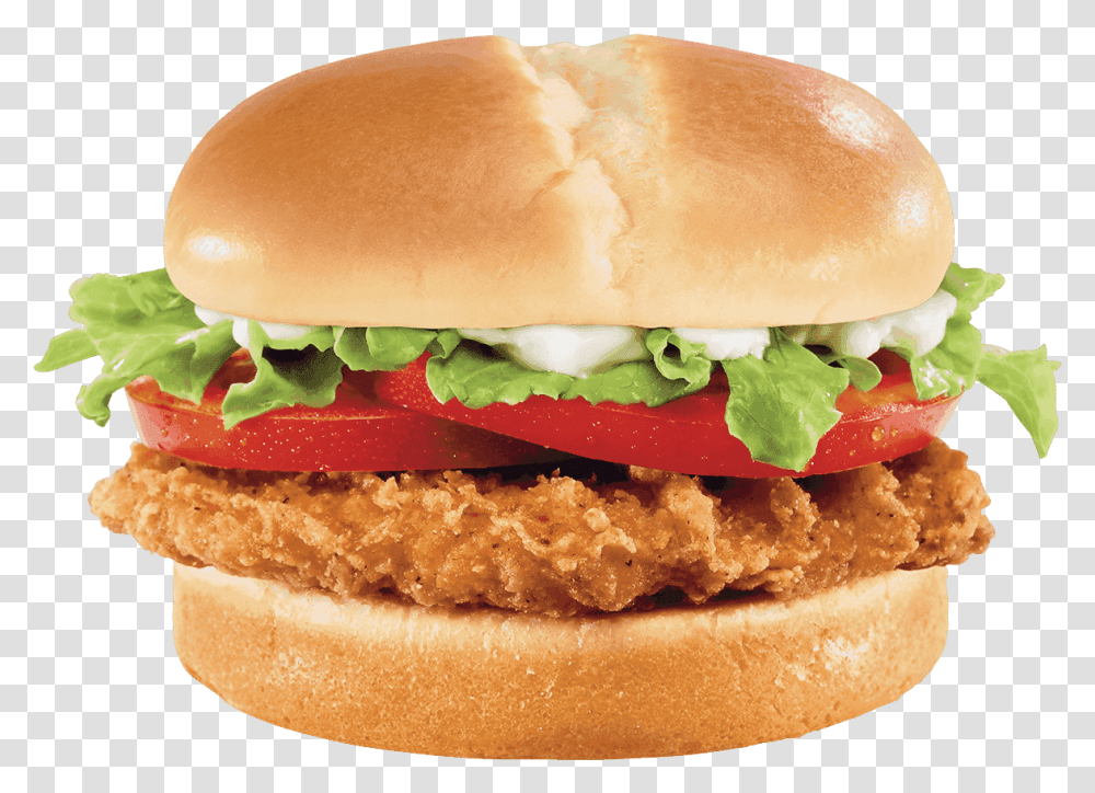 Jack In The Box Spicy Chicken Sandwich, Burger, Food Transparent Png