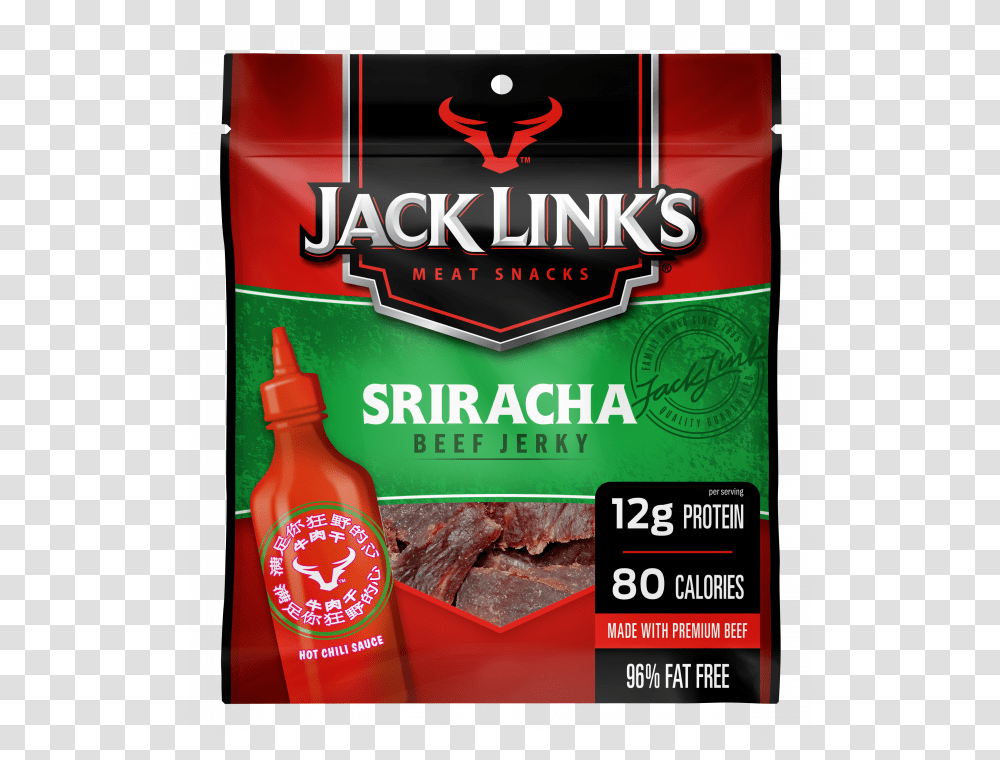 Jack Link's Sriracha, Food, Ketchup, Steak, Label Transparent Png