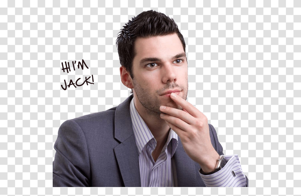 Jack Man Thinking Very Hard, Person, Suit, Overcoat Transparent Png