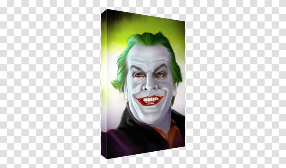 Jack Nicholson Joker Canvas, Performer, Person, Human, Clown Transparent Png