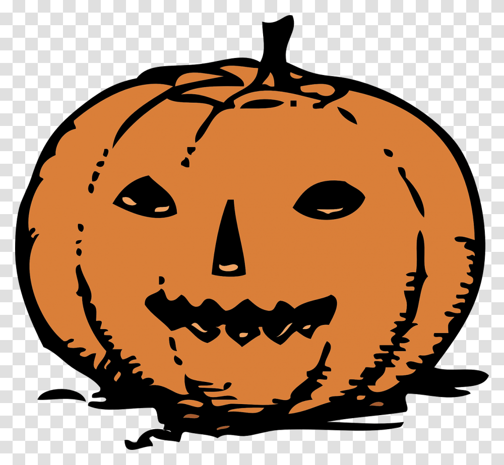 Jack O Lantern Illustration, Halloween, Plant, Stencil, Pumpkin Transparent Png