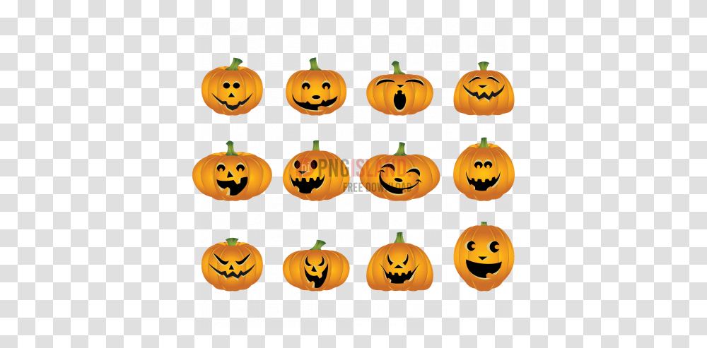 Jack O Lantern Pumpkin Image With Vector Pumpkin Halloween, Vegetable, Plant, Food Transparent Png