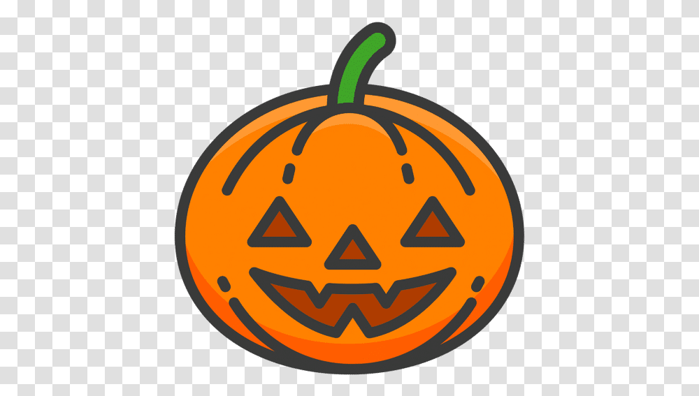 Jack O Lantern Pumpkin Vector Icon Citrouille Orange A Imprimer, Vegetable, Plant, Food, Halloween Transparent Png