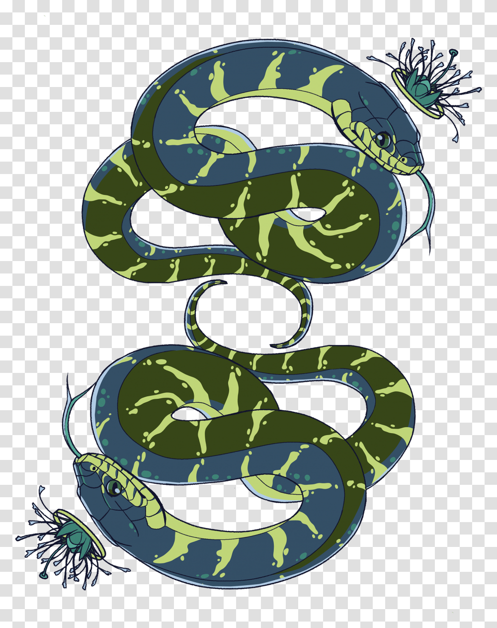 Jack Of Clubs Illustration, Reptile, Animal, Snake, Green Snake Transparent Png