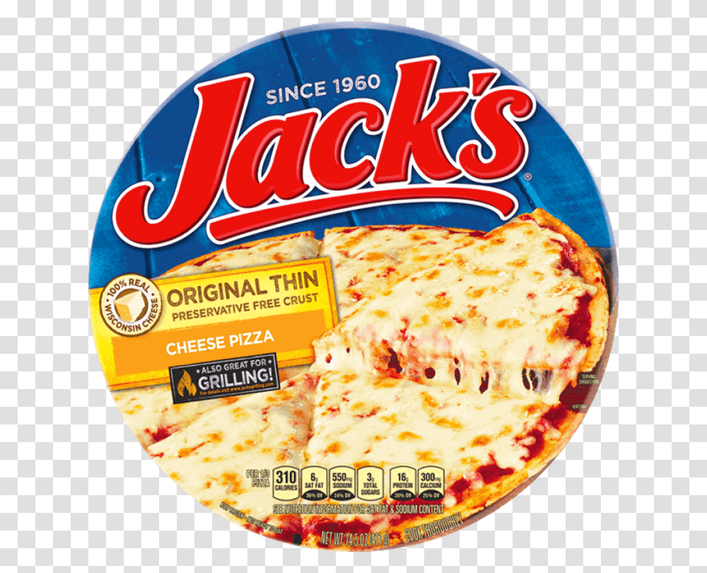 Jack S Original Thin Crust Jack's Cheese Pizza Nutrition Label, Food, Bread, Meal, Dish Transparent Png