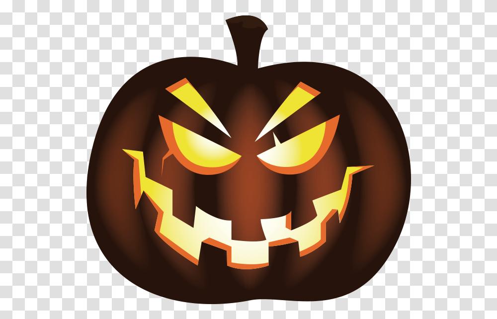 Jack Scary Halloween Pumpkin, Lamp, Vegetable, Plant, Food Transparent Png