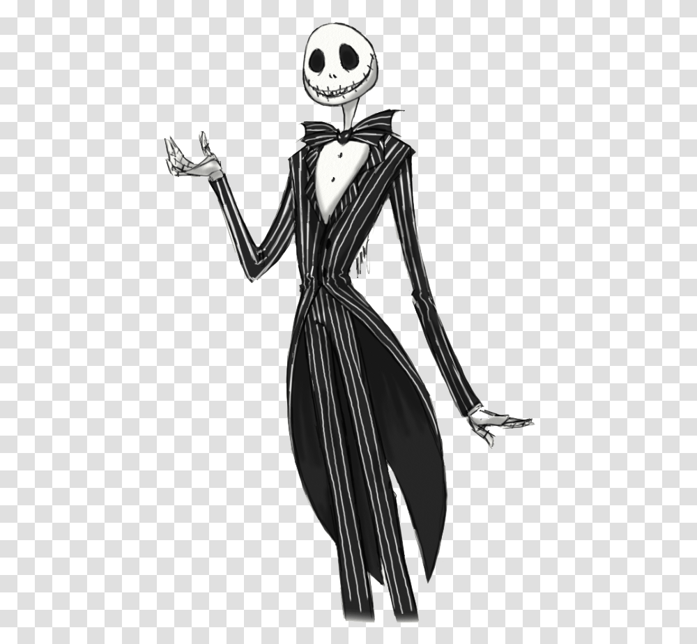 Jack Skellington Hand Drawing, Dress, Female, Person Transparent Png