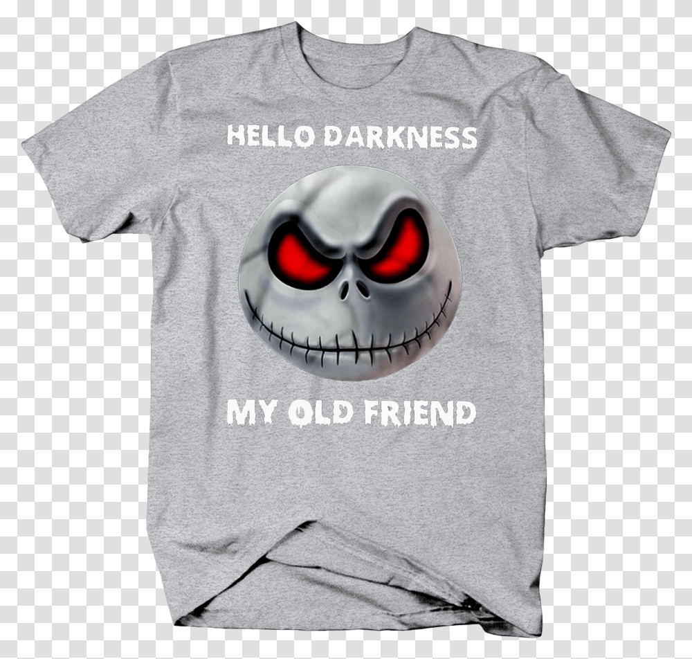 Jack Skellington Hello Darkness My Old Friend Halloween Color Guard Mom Shirts, Apparel, T-Shirt Transparent Png
