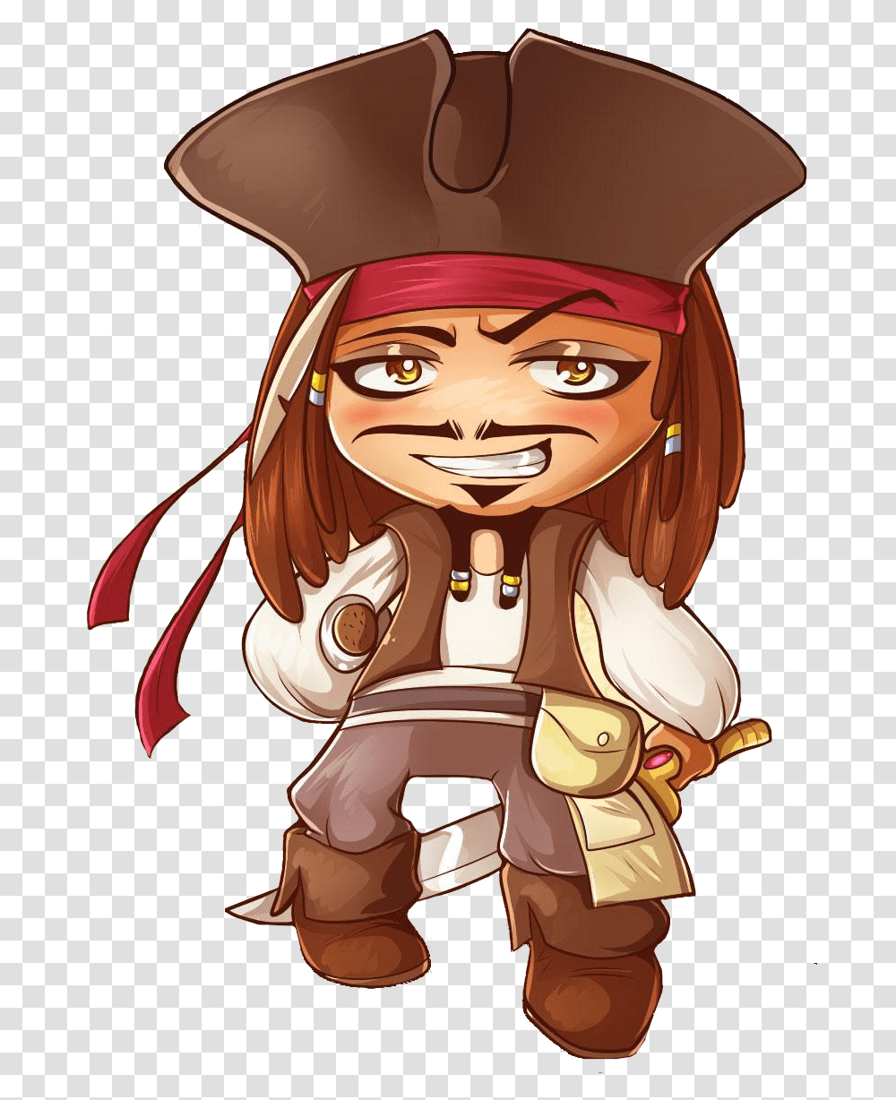 Jack Sparrow Chibi Download Captain Jack Sparrow Chibi, Pirate, Toy, Costume Transparent Png