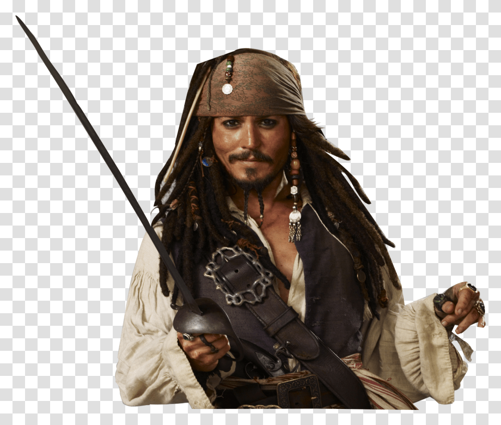 Jack Sparrow Free Download Captain Jack Sparrow, Person, Human, Pirate, Officer Transparent Png