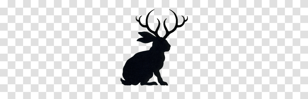Jackalope Silhouette Running, Mammal, Animal, Deer, Wildlife Transparent Png