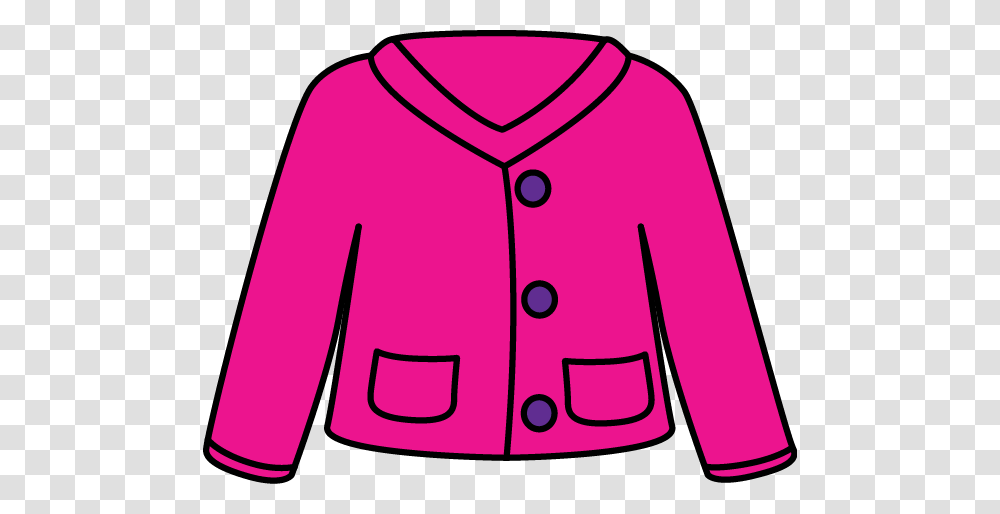 Jacket Clipart Pink Coat, Apparel, Sweatshirt, Sweater Transparent Png