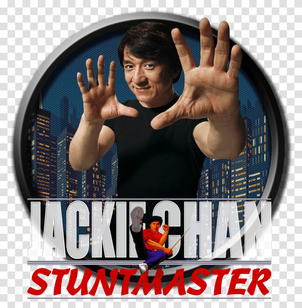 Jackie Chan Stuntmaster Icon, Person, Human, Advertisement, Poster Transparent Png