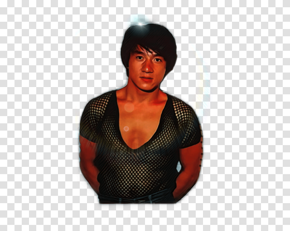 Jackiechan Freetoedit Jackie Chan Body Young, Person, Face, Female Transparent Png