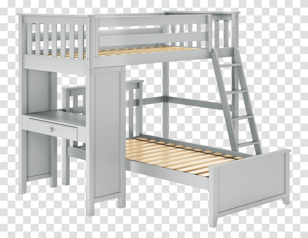 Jackpot Kids Canterbury 1 Twin All In One Ladder Loft Bunk Bed, Furniture, Crib Transparent Png