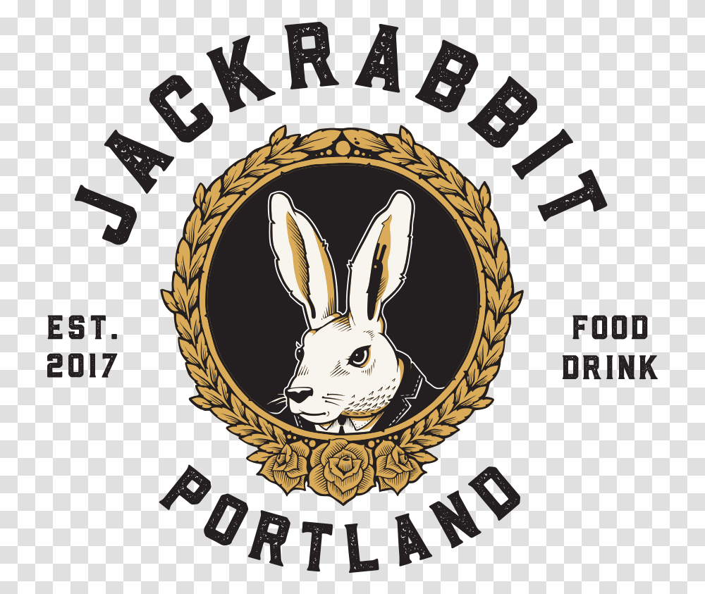 Jackrabbit Pdx Downtown Portland American Cuisine Chris Jackrabbit Portland Logo, Mammal, Animal, Label, Text Transparent Png
