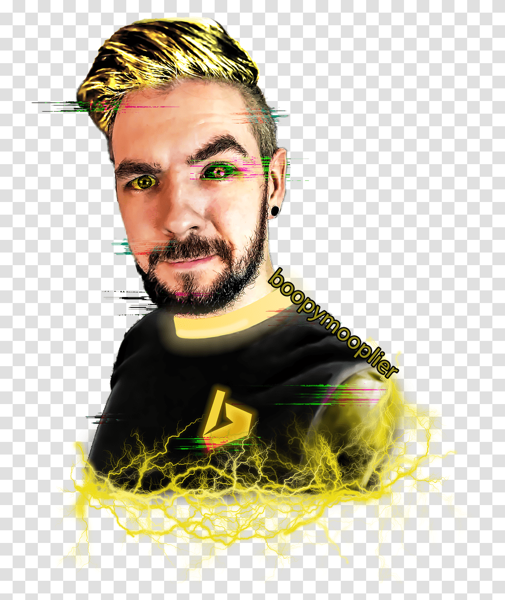 Jacksepticeye Face 2 Replies 3 Retweets 18 Likes Drawing, Person, Poster, Advertisement, Beard Transparent Png