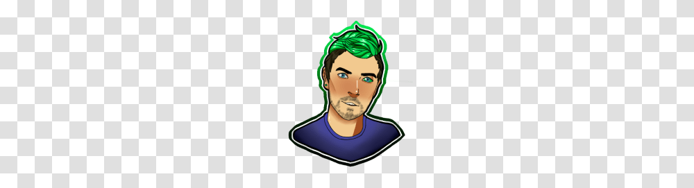 Jacksepticeye Pillow, Face, Person, Head, Green Transparent Png