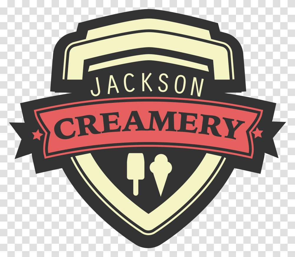 Jackson Creamery 2 Vintage Logo Emblem, Trademark, Badge Transparent Png