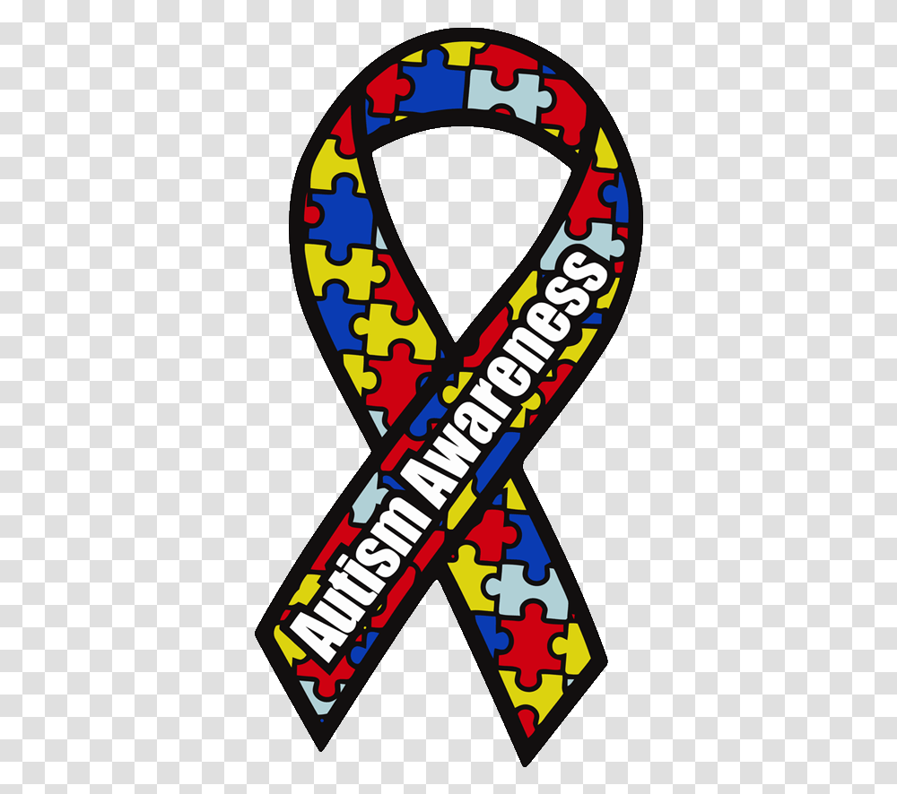 Jacksonville Speech And Hearing Center Autism Awareness Day Ribbon, Text, Sash, Alphabet, Necklace Transparent Png