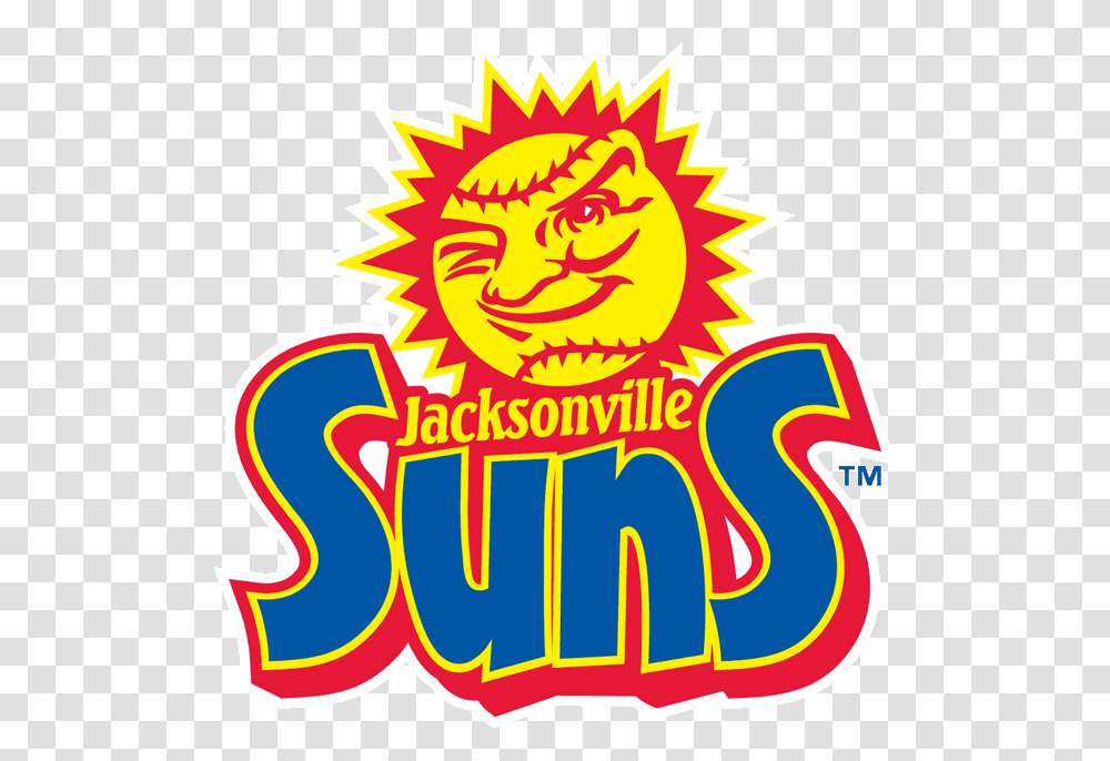 Jacksonville Suns Primary Logo Suns Baseball Team Logo, Label, Text, Symbol, Trademark Transparent Png