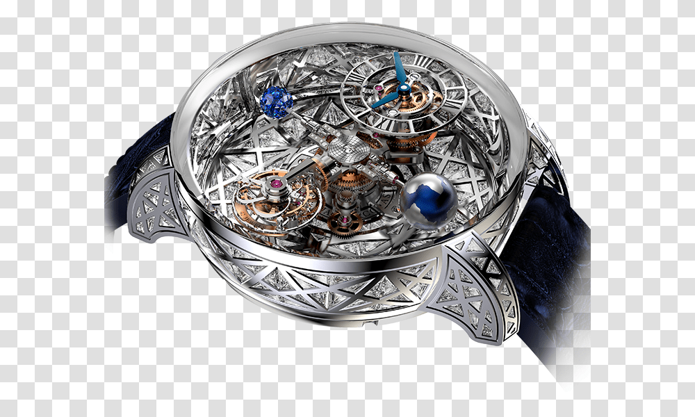 Jacob And Co Astronomia Diamond, Wristwatch, Machine, Clock Tower, Architecture Transparent Png