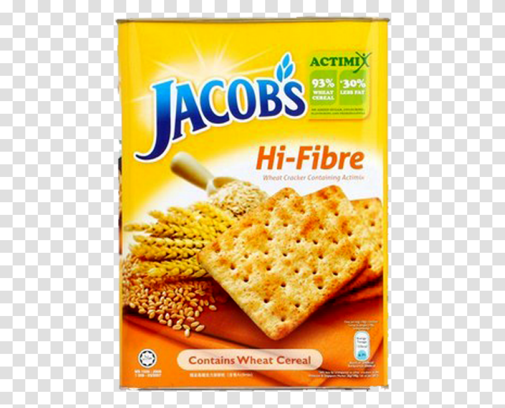 Jacobs High Fibre Crackers, Bread, Food, Snack, Sweets Transparent Png