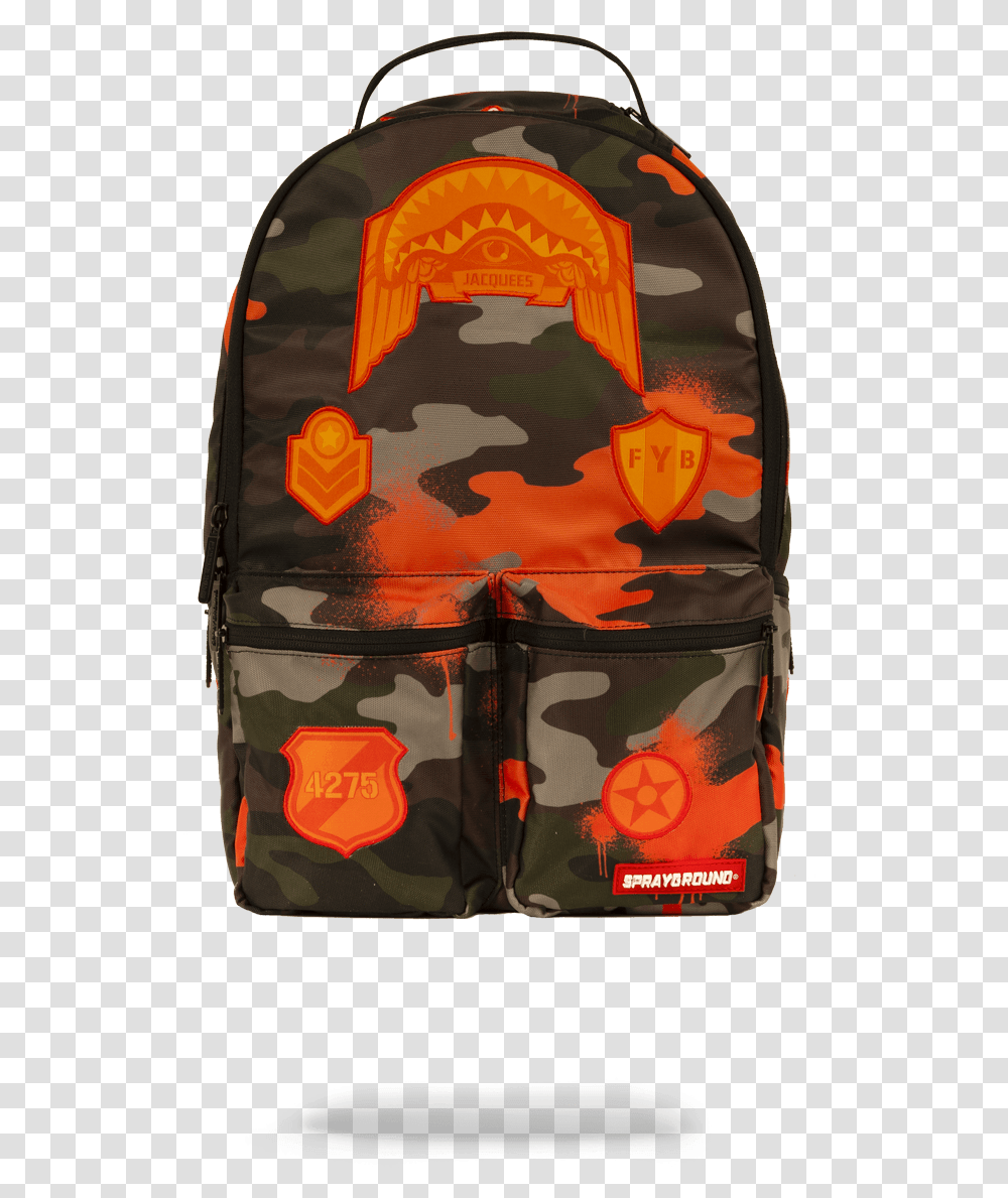 Jacquees Army Cargo Sprayground Backpack, Military, Military Uniform, Camouflage, Bag Transparent Png