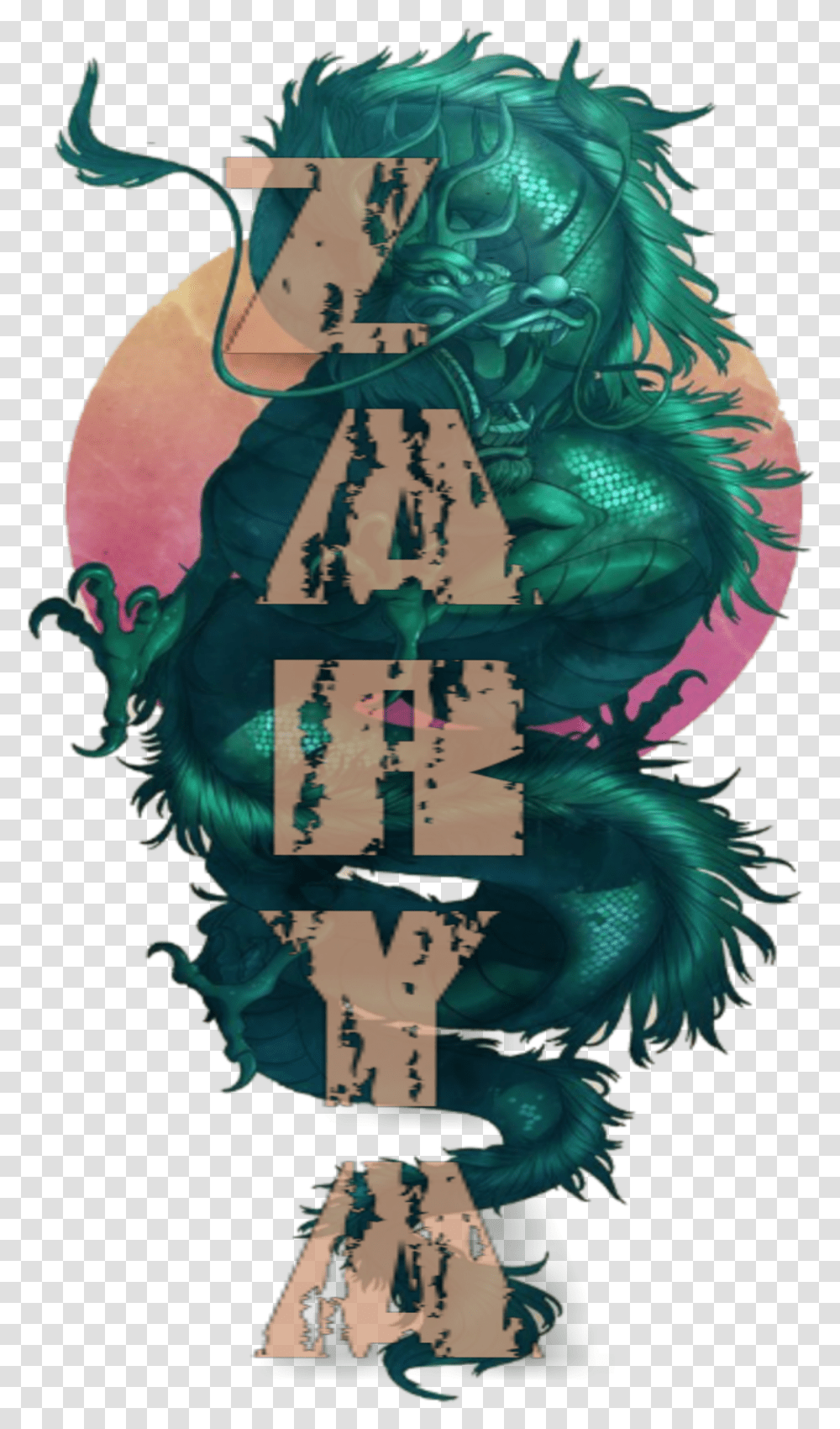 Jade Dragon Background Green Dragon Tattoo Design, Label, Sea, Outdoors Transparent Png