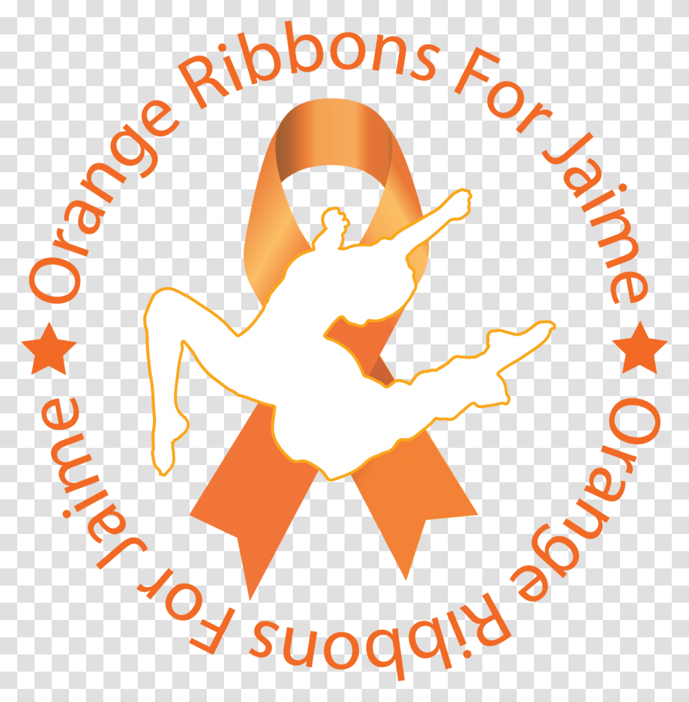 Jaime Guttenberg Orange Ribbon, Hand, Logo Transparent Png