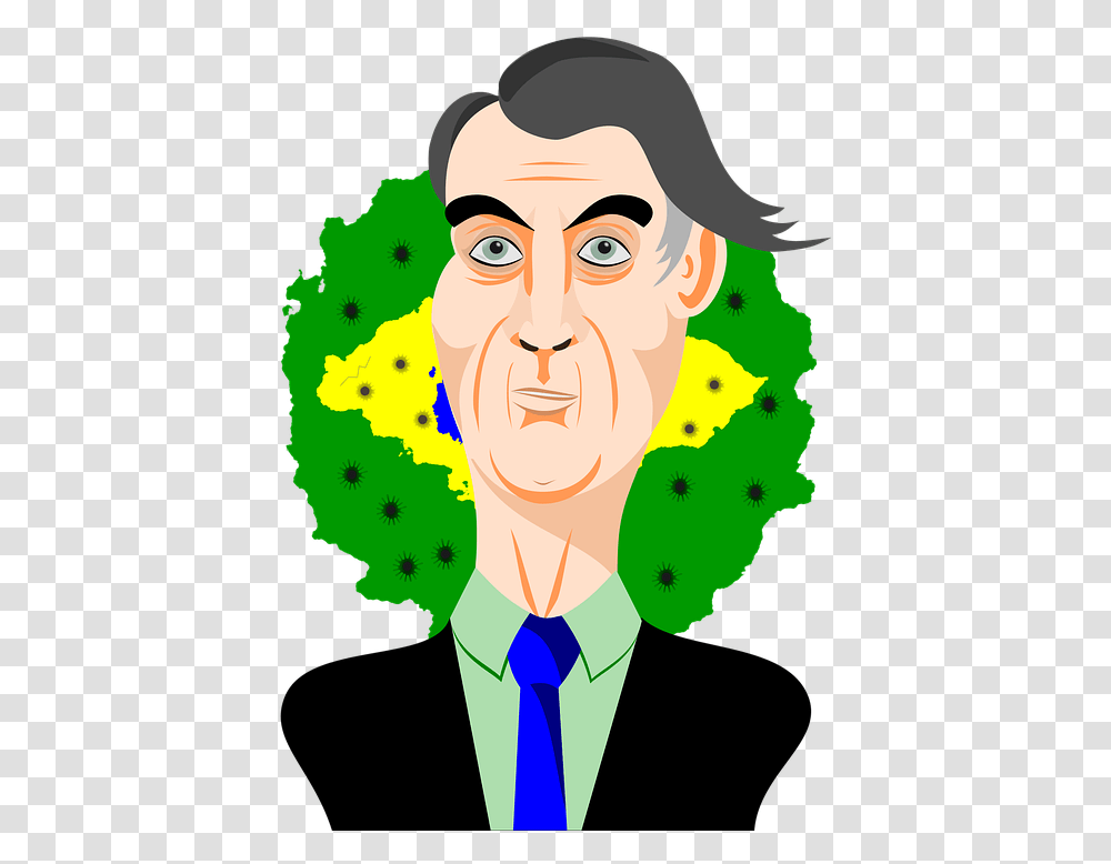 Jair Bolsonaro President Brazil Caricature Politics Illustration, Face, Person Transparent Png