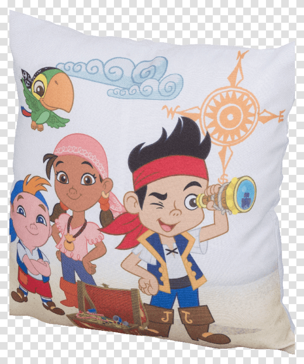 Jake And The Neverland Pirates Cushion, Pillow, Applique, Person, Human Transparent Png
