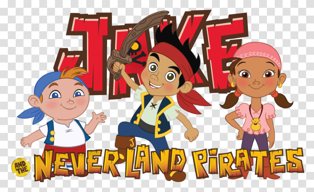 Jake And The Neverland Pirates Logo Cartoon Jake And The Neverland Pirates, Person, Comics, Book, People Transparent Png