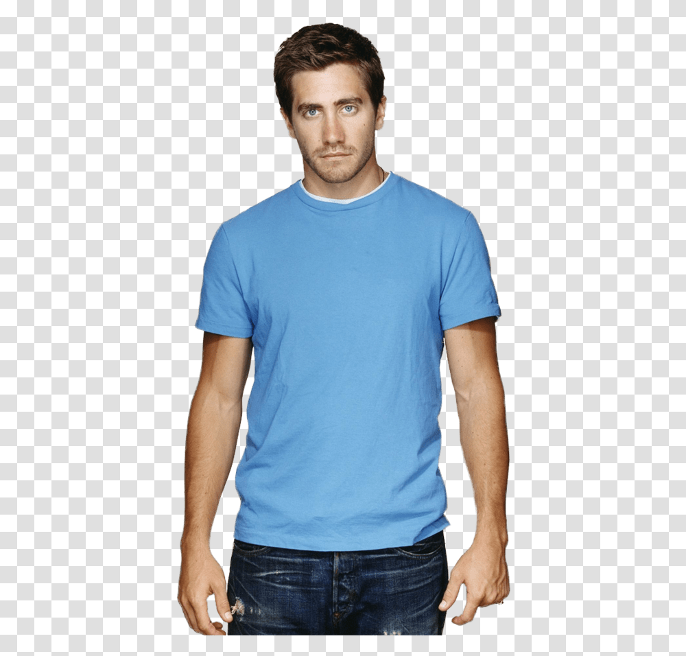 Jake Gyllenhaal Blue Tshirt, Apparel, Person, Human Transparent Png