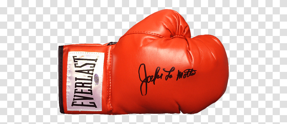 Jake Lamotta Signed Red Everlast Boxing Glove Sugar Ray Leonard Signature, Clothing, Apparel, Sport, Sports Transparent Png