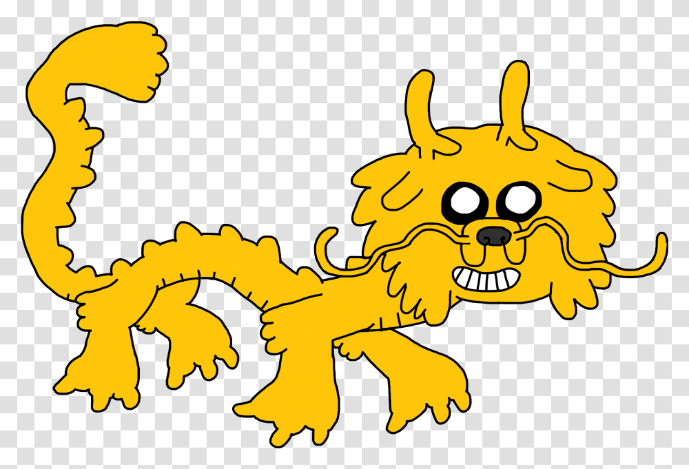 Jake The Dog As A Chinese Dragon Happy Cartoon,  Transparent Png