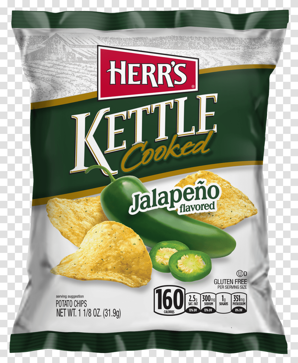 Jalapeno Kettle Chips Herrs, Food, Plant, Nachos, Vegetable Transparent Png