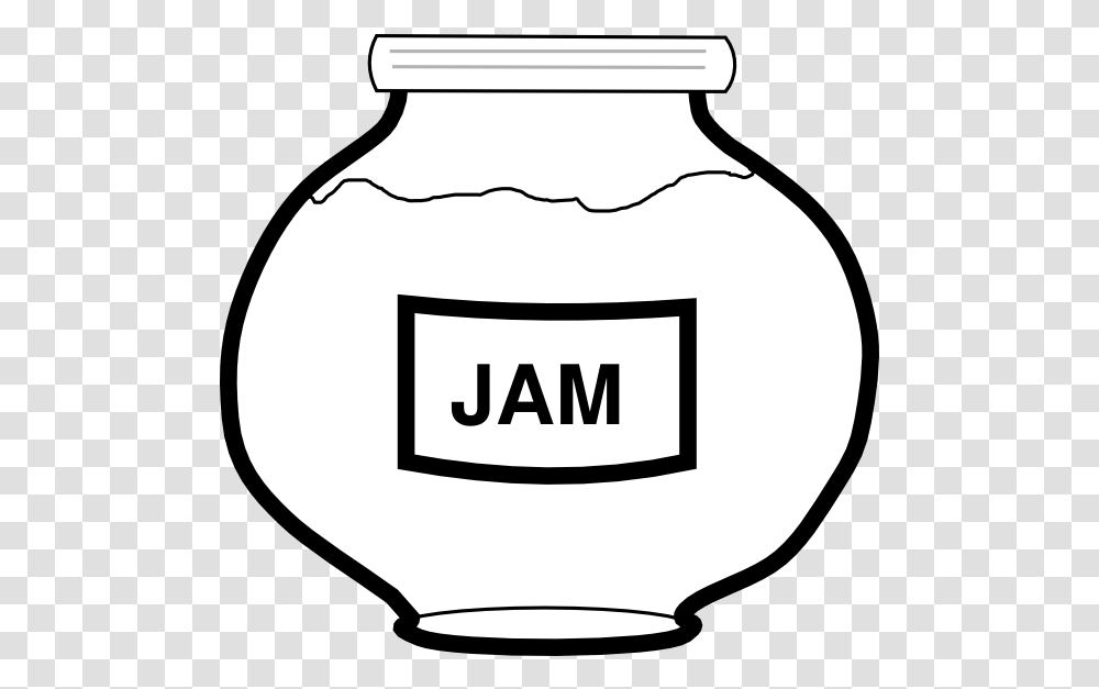 Jam Jar Outline Clip Art Orange Jam Black And White Clipart, Vase, Pottery, Potted Plant, T-Shirt Transparent Png