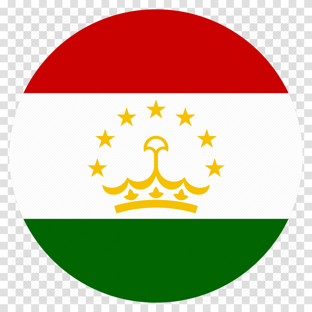 Jamaica Flag Round Tajikistan Flag, Logo, Trademark Transparent Png