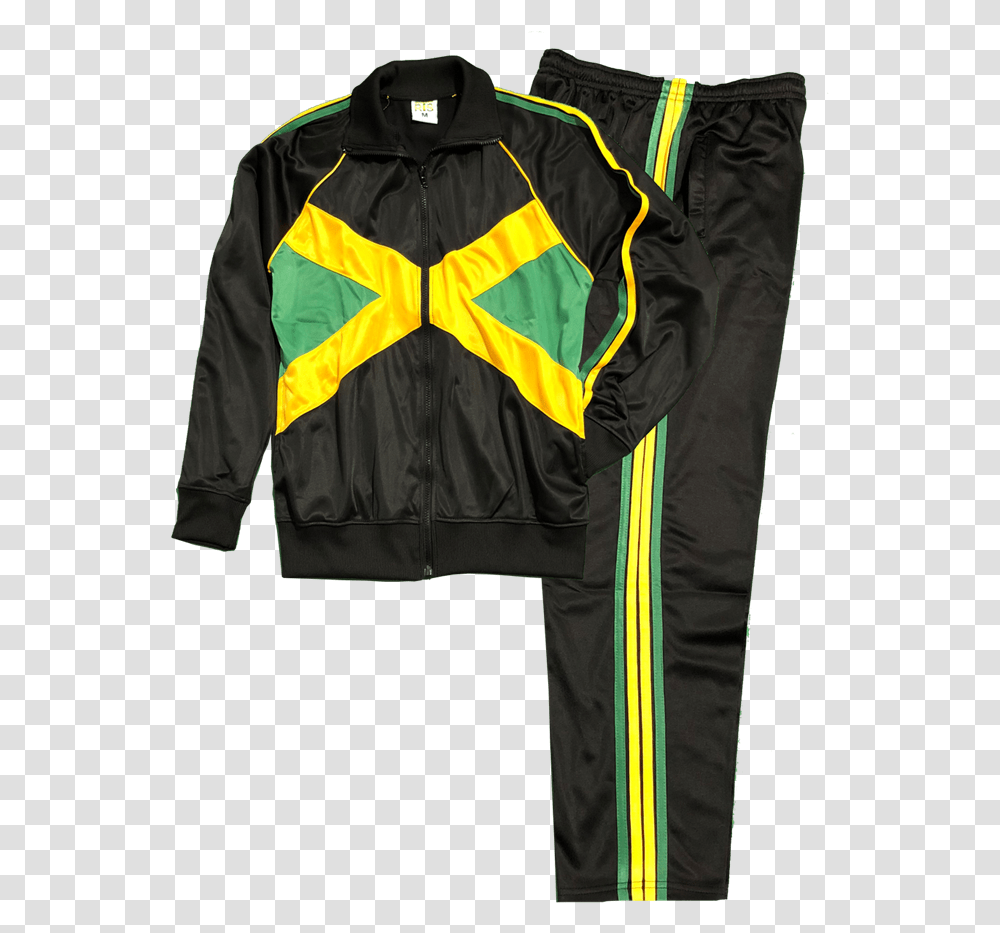 Jamaica Flag Track Suit Jamaican Track Suit, Clothing, Apparel, Coat Transparent Png