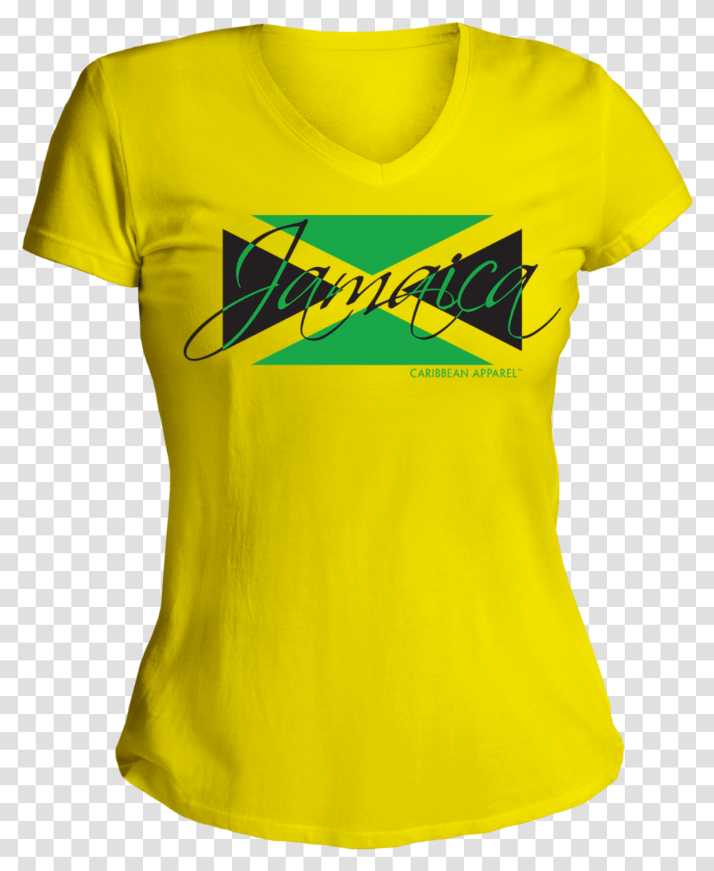 Jamaica Flag Tshirt Jamaican, Clothing, Apparel, T-Shirt, Sleeve Transparent Png