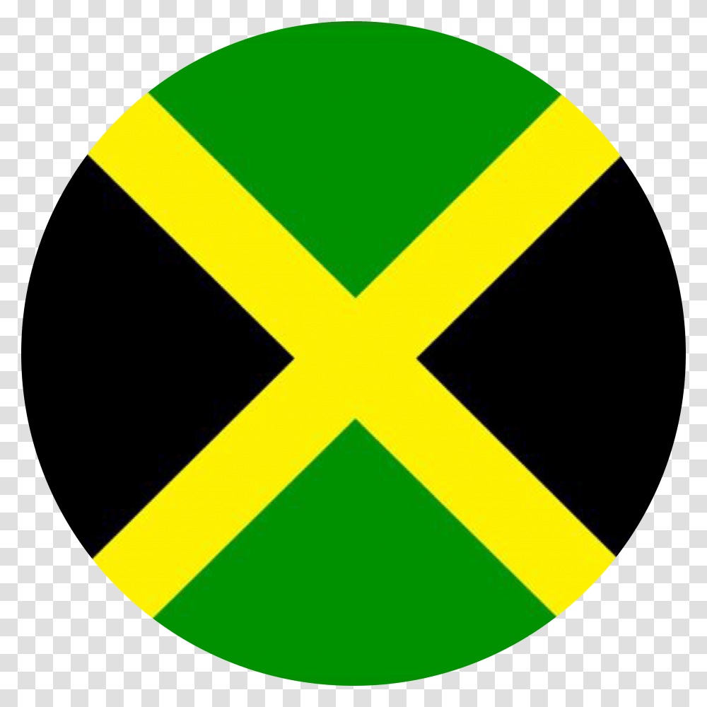 Jamaica Jamaican Flag Red Black Green Circle Jamaica Icon, Logo, Trademark, Sign Transparent Png
