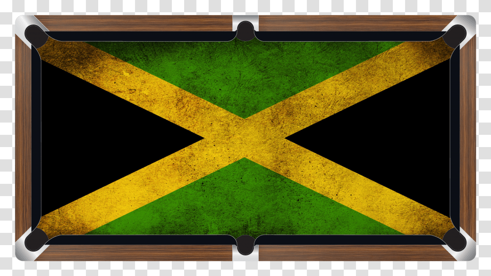 Jamaican Flag Custom Made Printed Pool Snooker Billiard Printed Pool Table Cloth Transparent Png