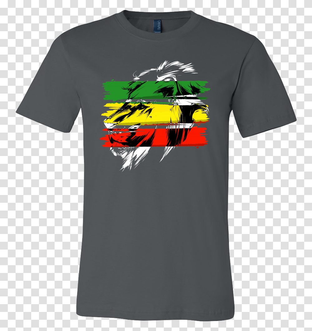 Jamaican Flag Lion Of Judah Rasta Reggae Roots T Shirt Funny Fantasy Football T Shirts, Clothing, Apparel, T-Shirt, Sleeve Transparent Png