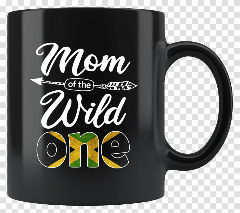 Jamaican Mom Of The Wild One Birthday Jamaica Flag Black Mug, Coffee Cup Transparent Png