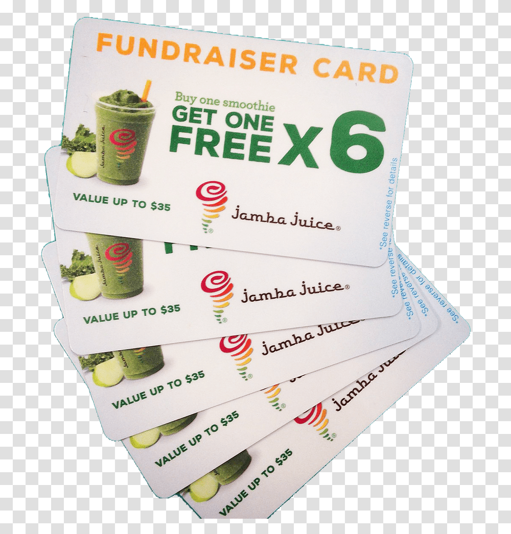 Jamba Juice Fundraiser Card For Sale, Menu, Outdoors, Envelope Transparent Png