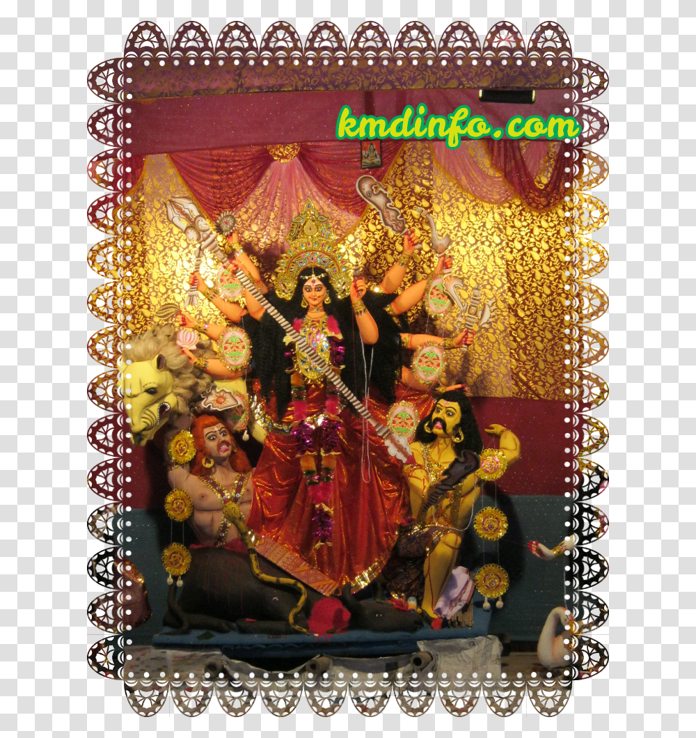 Jambari Sarbojanin Durga Puja Protima Floral Design, Dance Pose, Leisure Activities, Person, Festival Transparent Png