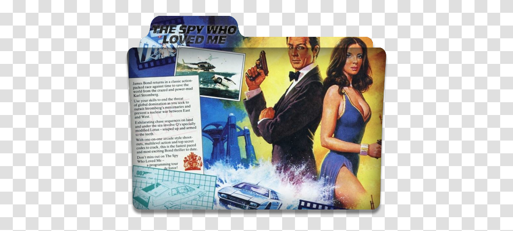 James Bond The Spy Who Loved Me 007 Video Games Poster, Person, Advertisement, Flyer, Paper Transparent Png
