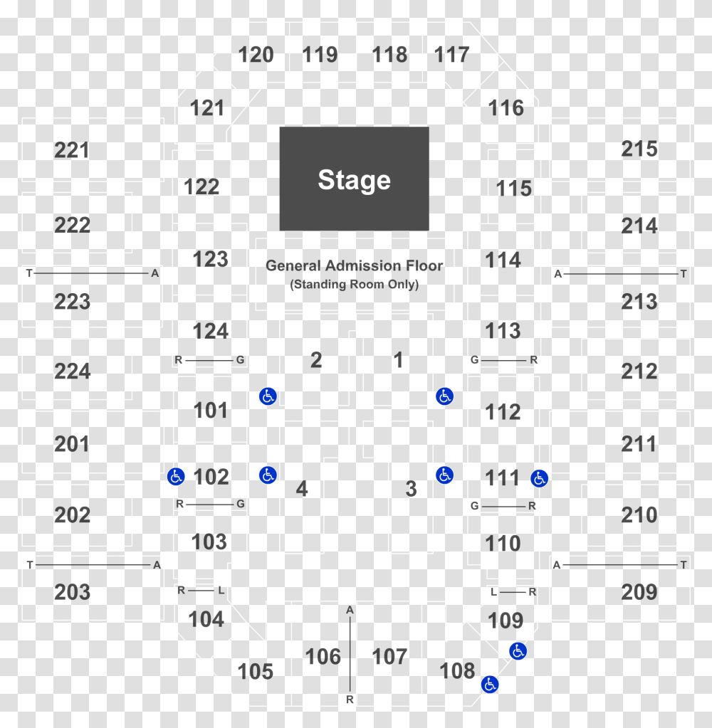 James Brown Arena Seating Chart, Diagram, Plan, Plot, Floor Plan Transparent Png