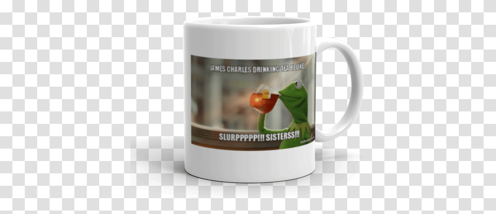 James Charles Drinking Tea Be Like Slurppppp Sisterss Internet Meme, Coffee Cup, Plant, Tape, Vase Transparent Png